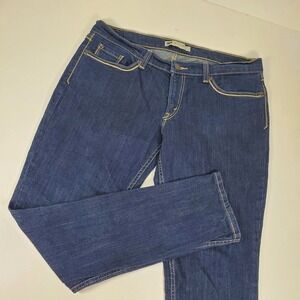 Levi's 524 Too Superlow Jeans Womens 15M 32x32 Blue‎ Denim Stretch Skinny Leg